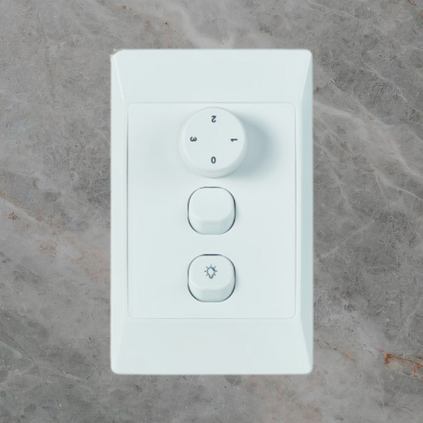 Ventair FleXmech DC Fan 3 Speed Wall Control with Iso and LED Light Switch