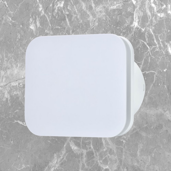 Ventair Edge DC Square 150mm Wall Exhaust Fan White