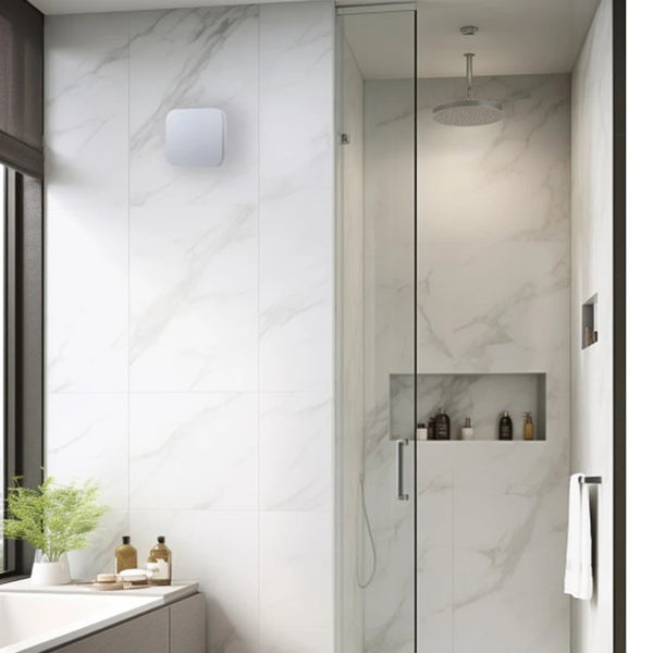 Ventair Edge DC Square 150mm Wall Exhaust Fan White