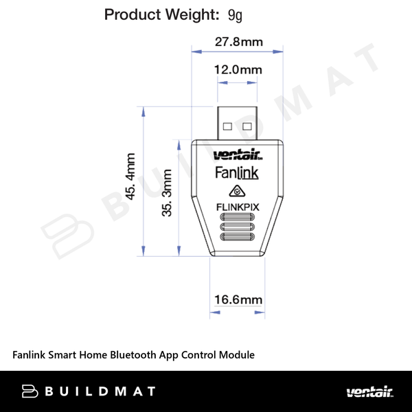 Ventair Fanlink Smart Home Bluetooth App Control Module