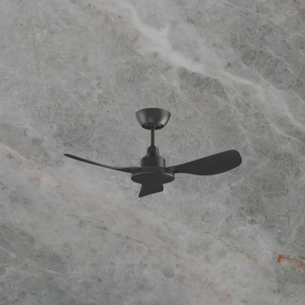 Ventair Glacier DC 3 Blade Ceiling Fan with Remote (36"/900mm) Black