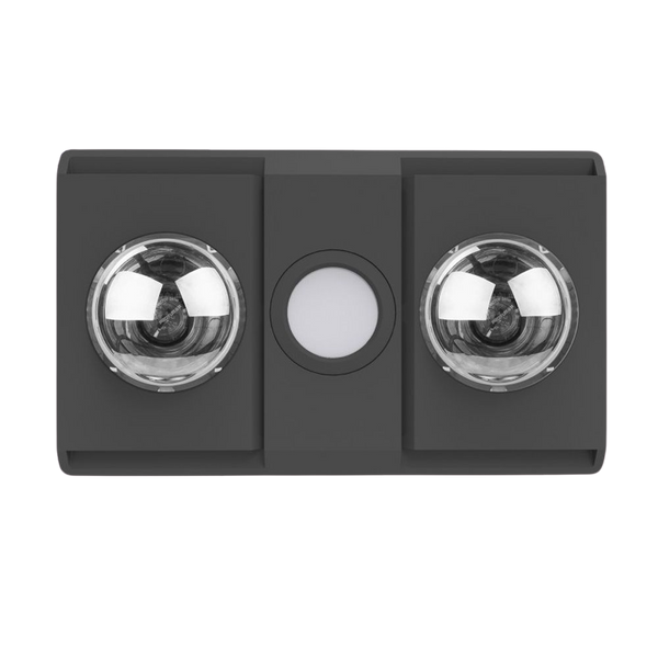Ventair Sierra 2 High Air Extraction 3In1 Bathroom Heat Exhaust with Centre LED Downlight Matte Black