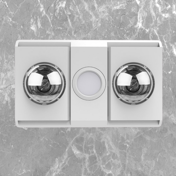 Ventair Sierra 2 High Air Extraction 3In1 Bathroom Heat Exhaust with Centre LED Downlight White