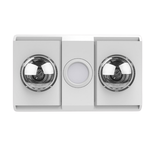 Ventair Sierra 2 High Air Extraction 3In1 Bathroom Heat Exhaust with Centre LED Downlight White