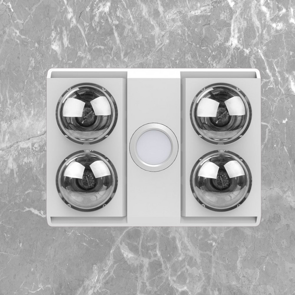 Ventair Sierra 4 High Air Extraction 3In1 Bathroom Heat Exhaust with Centre LED Downlight