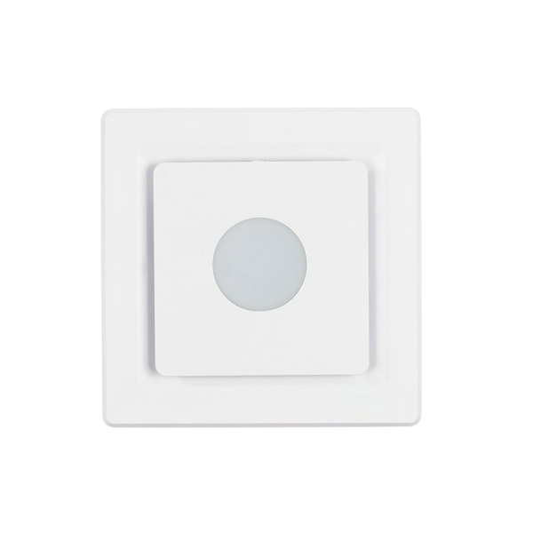 Ventair Ovation Square Fascia Header Box AC Exhaust Fan with 150mm Side Duct and LED Panel White