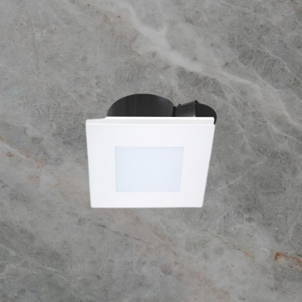 Ventair Airbus 250 Square Premium Quality AC Side Ducted Exhaust Fan 14W Tri Colour LED Panel White