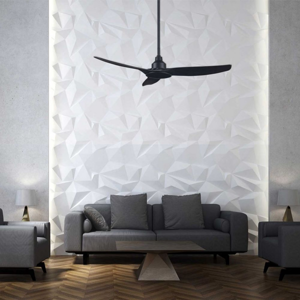 Ventair Skyfan 3 Blade DC Ceiling Fan (52"/1300mm) Black