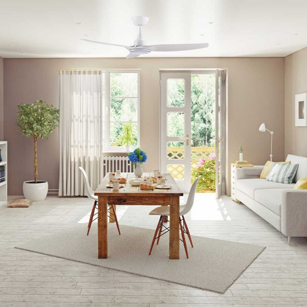 Ventair Skyfan 3 Blade DC Ceiling Fan with LED (52"/1300mm) White
