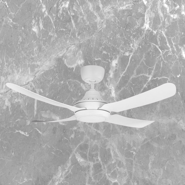 Ventair Sonnet 4 Blade DC Ceiling Fan with 20W Tri Colour LED Light (48"/1200mm) White