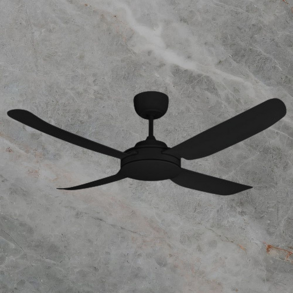 Ventair Spinika II 4 Blade Ceiling Fan (48"/1220mm) Matte Black