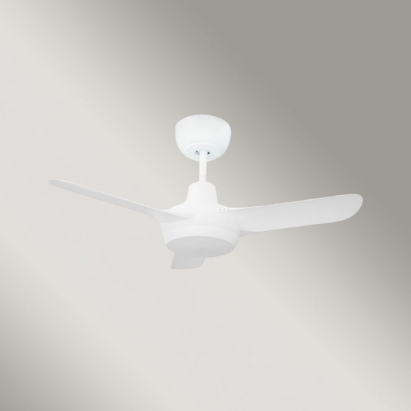 Ventair Spyda Energy Saving DC 3 Blade Ceiling Fan with LED Light (36"/900mm) White