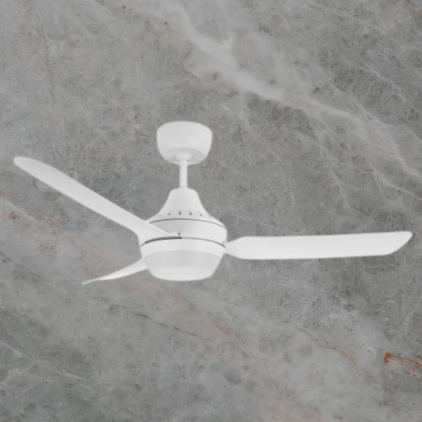 Ventair Stanza 3 Blade Ceiling Fan with Attachable Lamp (48"/1220mm) White