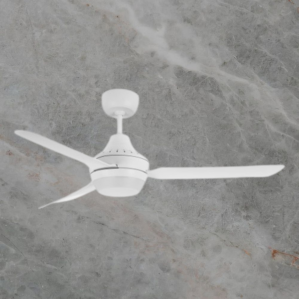 Ventair Stanza 3 Blade Ceiling Fan with Attachable Lamp (56"/1400mm) White
