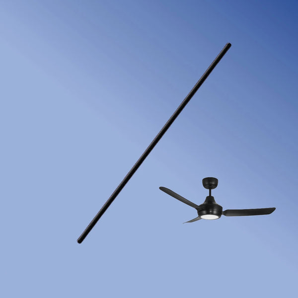 Ventair Stanza 900mm Extension Rod with Wiring Loom (LED Models Only) Matte Black