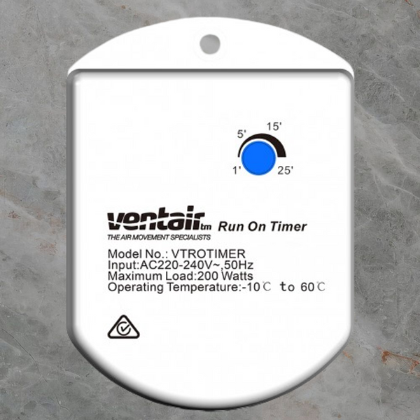 Ventair Run On Timer For Exhaust Fan