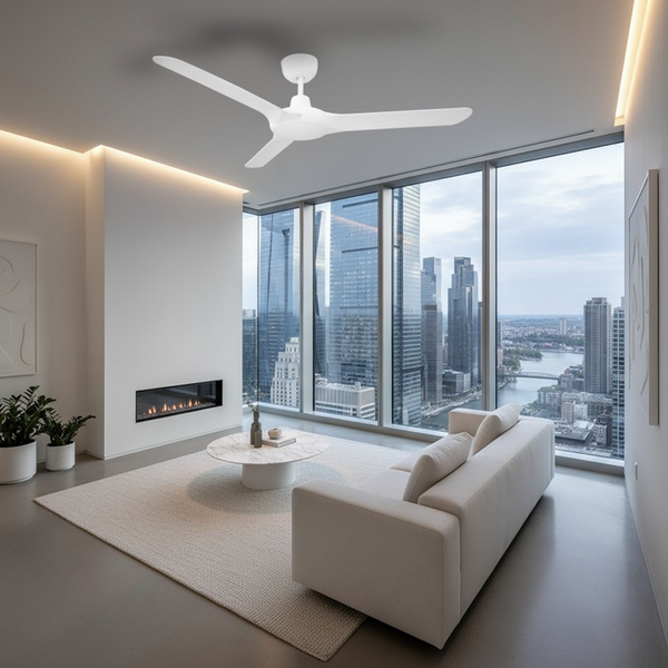 Ventair Spyda Energy Saving DC 3 Blade Ceiling Fan (56"/1400mm) White
