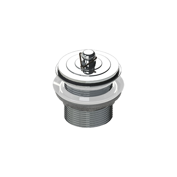 Art Australia Chrome 40mm Brass Deluxe Bath Plug No Overflow