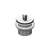 Art Australia Chrome 40mm Brass Deluxe Bath Plug No Overflow