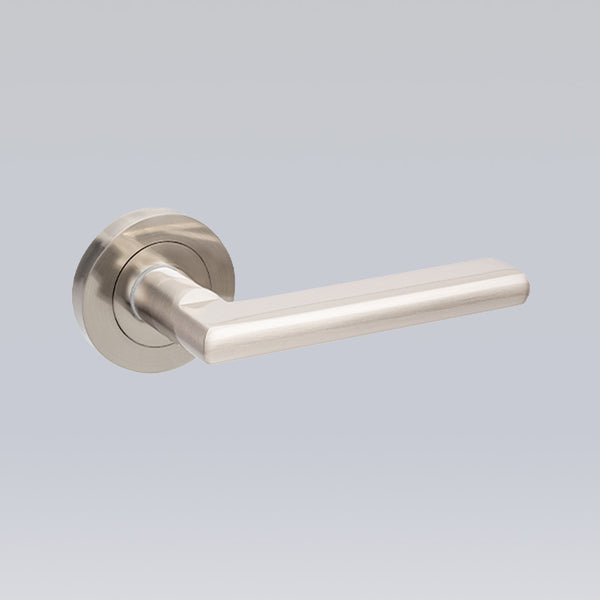 Zanda Epic Entrance Set Lever Door Handle Brushed Nickel