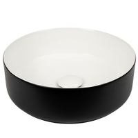 Gunay Matte Black and Matte White Circle Basin