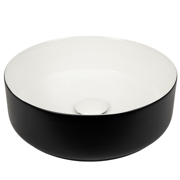 Gunay Matte Black and Matte White Circle Basin