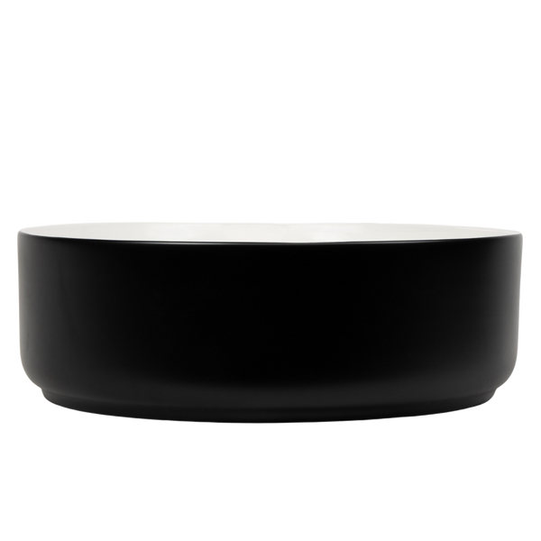 Gunay Matte Black and Matte White Circle Basin
