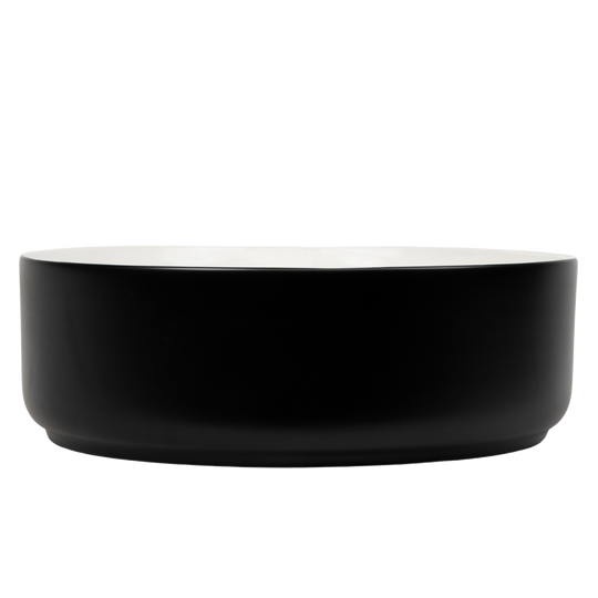 Gunay Matte Black and Matte White Circle Basin