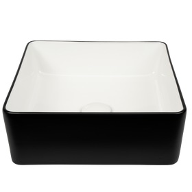 Gunay Matte Black with White Square Basin CLEARANCE