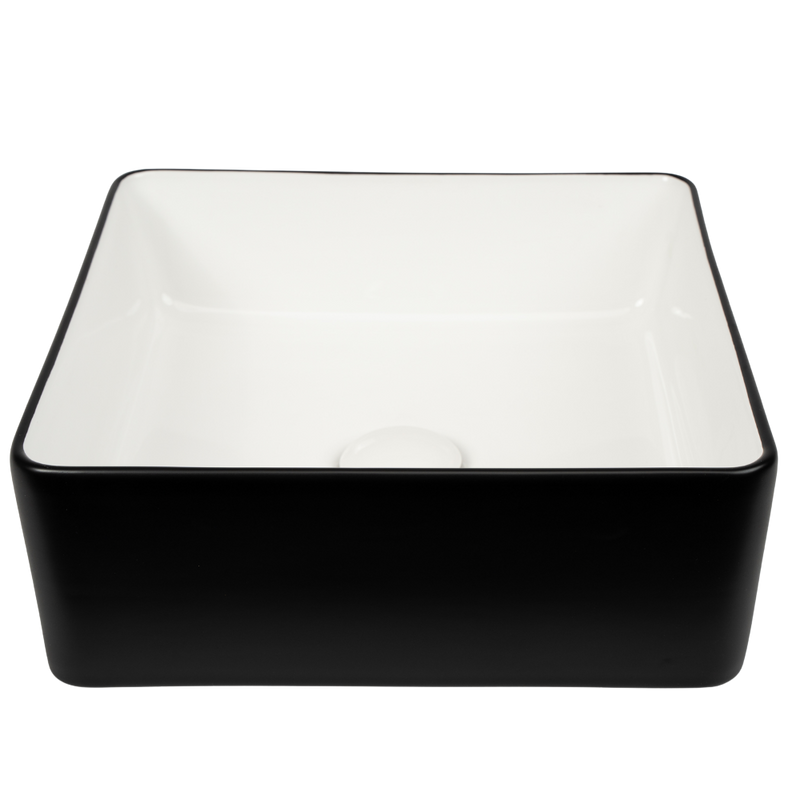 Gunay Matte Black with White Square Basin CLEARANCE