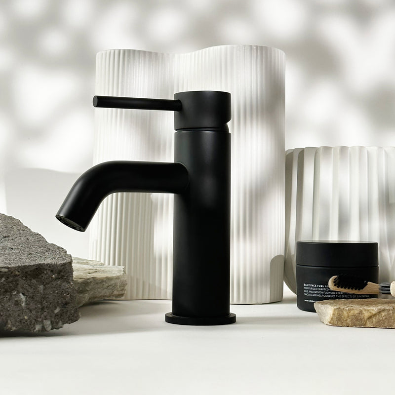 Mira Matte Black Short Basin Mixer