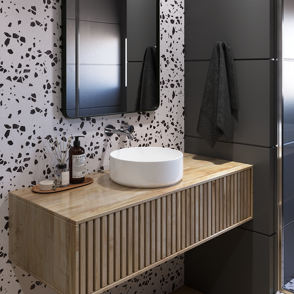 Alma Navi Gloss White Circle Basin