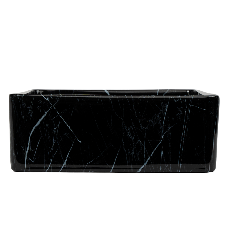 Namid Nero Marquina Gloss Square Basin