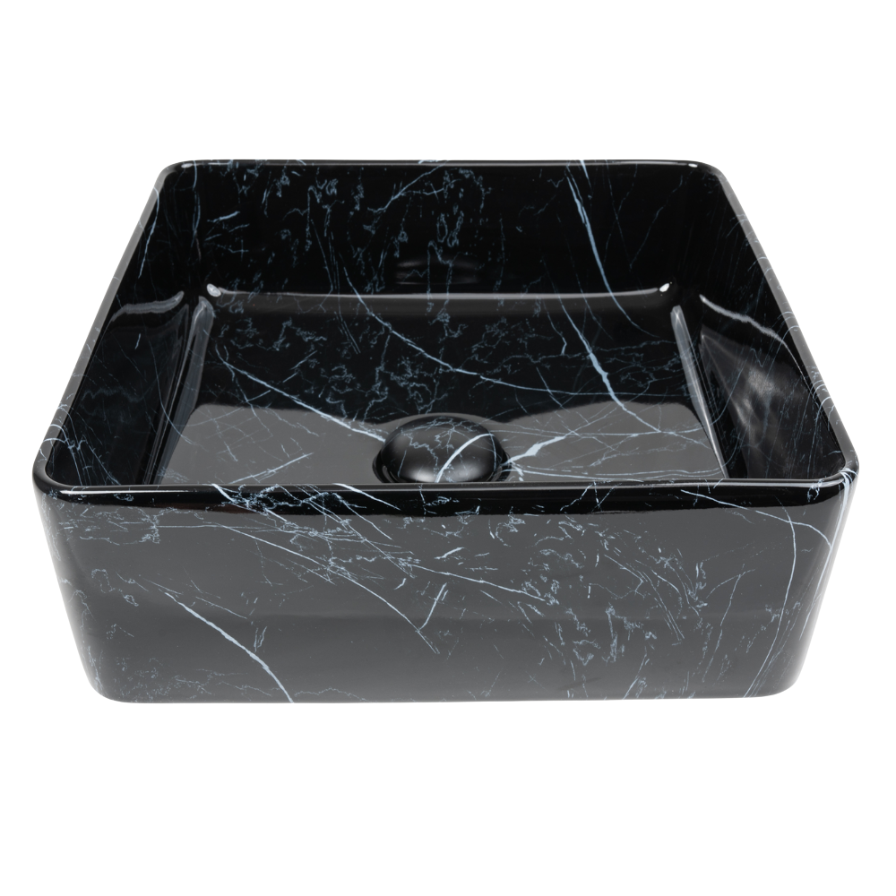 Namid Nero Marquina Gloss Square Basin