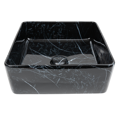 Namid Nero Marquina Gloss Square Basin