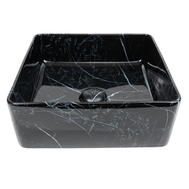 Namid Nero Marquina Gloss Square Basin
