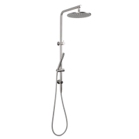 Alma Mira Brushed Nickel Shower Rail Twin Set