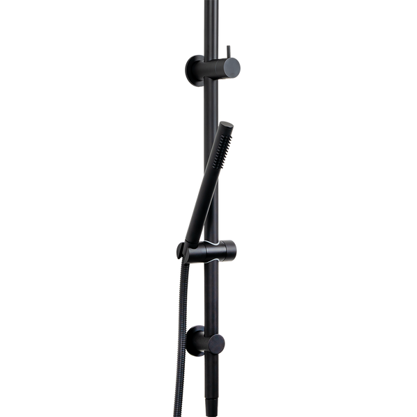 Alma Mira Matte Black Shower Rail Twin Set
