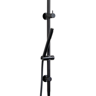 Mira Matte Black Shower Rail Twin Set