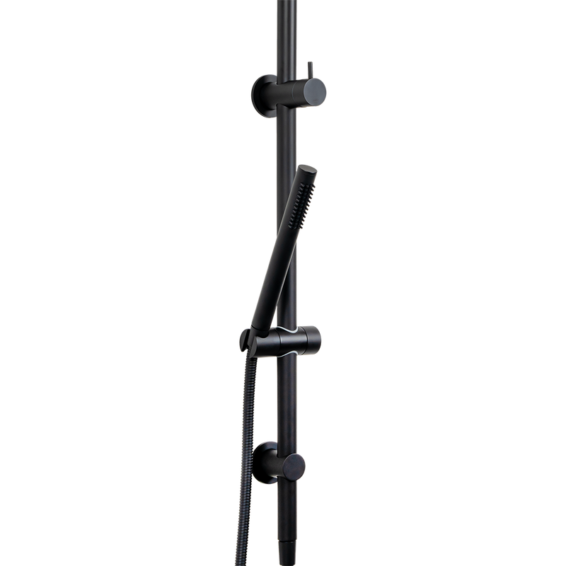 Mira Matte Black Shower Rail Twin Set