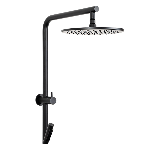 Alma Mira Matte Black Shower Rail Twin Set