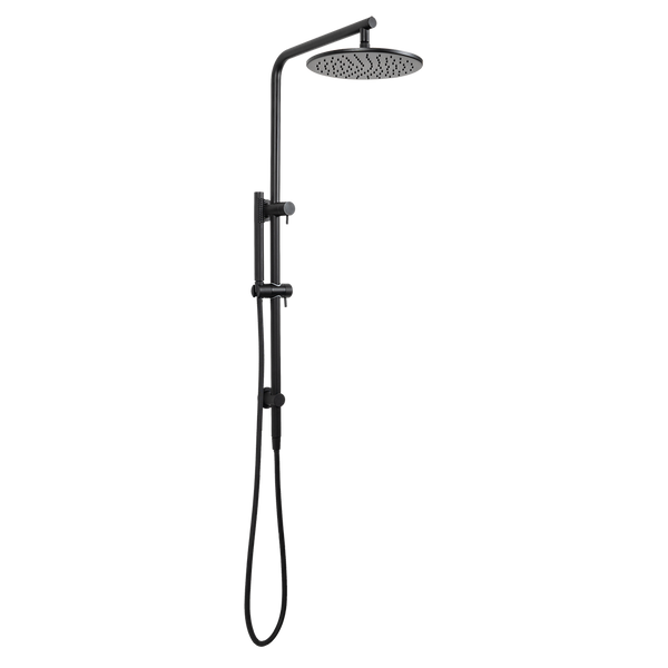 Alma Mira Matte Black Shower Rail Twin Set