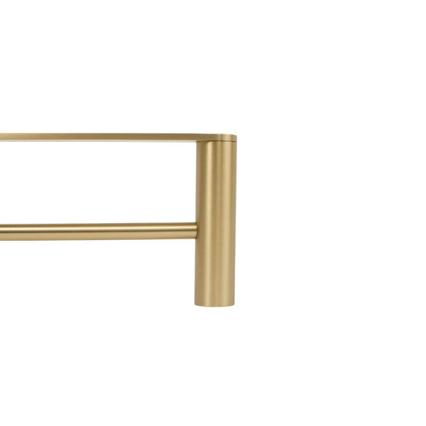 Alma Ascari Brushed Brass Gold 600 Double Towel Rail
