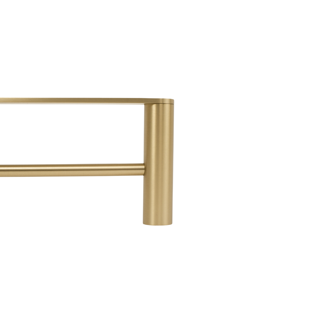 Ascari Brushed Brass Gold 600 Double Towel Rail Buildmat