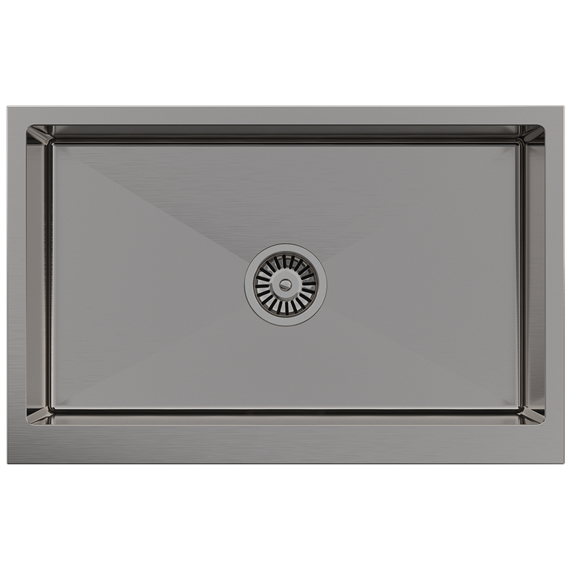 Boden Belfast Brushed Gunmetal Farmhouse Sink