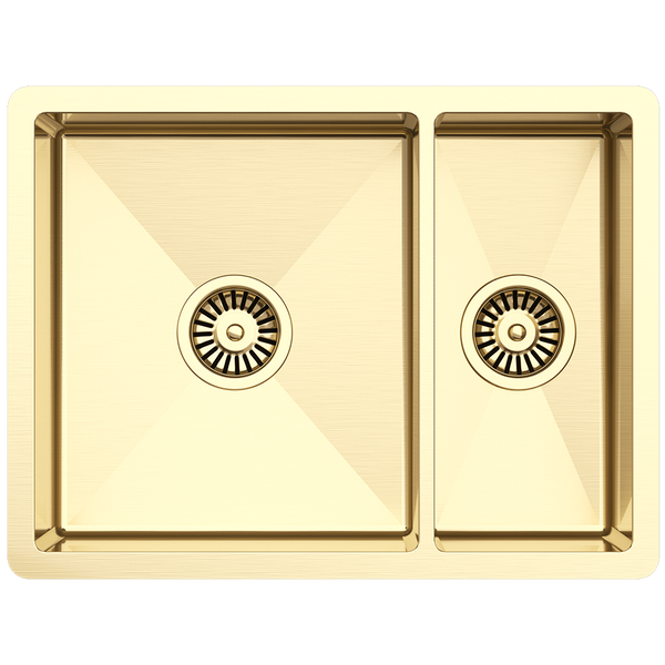 Alma Brushed Brass Gold Clara 595x450 Single & Mini Bowl Sink