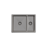 Alma Brushed Gunmetal Clara 595x450 Single & Mini Bowl Sink