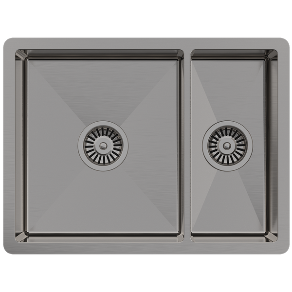 Alma Brushed Gunmetal Clara 595x450 Single & Mini Bowl Sink