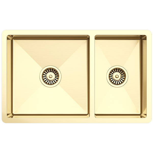 Alma Brushed Brass Gold Clifford 725x450 Single & 1/4 Bowl Sink