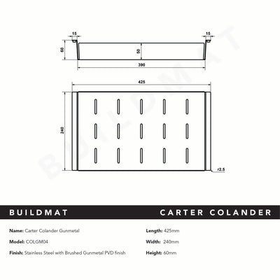 Carter Colander Gunmetal